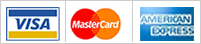 Pagamento com cartão de créditos MASTER CARD, AMEX, VISA